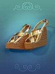 Shimmer Wedge Sandals